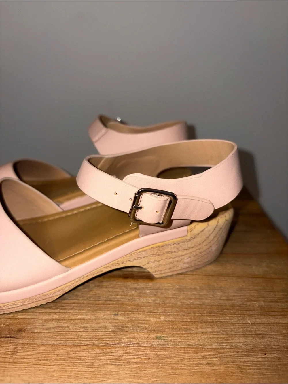 Cat & Jack Pink Ankle-Strap Kids Clog Shoes 3 Girls